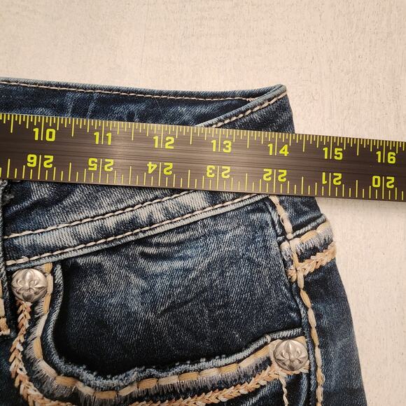 Miss Me Women's Chloe Boot SZ 27 Dark Wash Embroidery Cowgirl Western - Picture 10 of 13